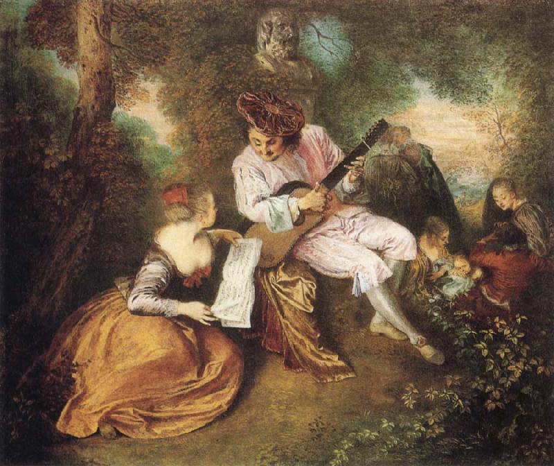 Jean-Antoine Watteau Scale of Love oil painting picture